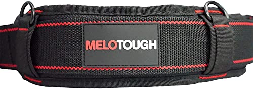 MELOTOUGH Padded Tool Belt with D ring for men construction Strong Durable Double Metal Roller Buckle,adjustable waist 33'-47 'thick confortable foam padding (XL) - size: Adjustable 33"- 47"