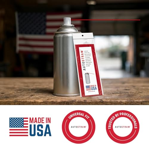 AUTOSTRAW 7 Inch Red Aerosol Can Replacement Straws, 100 Pack | Universal Spray Can Extension Tubes Compatible with Automotive Sprays, Lubricants & All USA Aerosol Cans - color: Red – 7 Inch – Bulk Pack (100 Count)