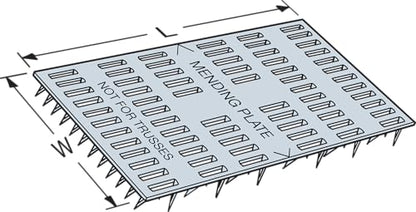 Simpson Strong-Tie MP36 MP 3 in. x 6 in. 20-Gauge Galvanized Mending Plate (Pack of 100)