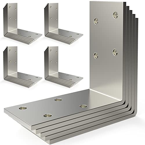 3"x3" L Brackets Heavy Duty 12-ga, Galvanized Angle Bracket - size: 25 Pack
