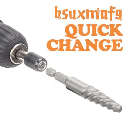 Damaged Screw Extractor Set, 6 Piece Easy Out Bolt Extractor for Easily Remove Broken Bolts, Stripped Screws, Studs