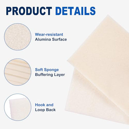 20Pcs 800-1000Grit Sanding Sponges, 4x2.8In Hook & Loop White - size: 800-1000 Grit