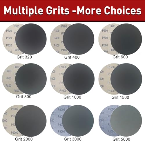 50PCS 6 Inch Wet Dry Sanding Discs,1500 Grit Hook & Loop Sandpaper - style: 1500 Grit