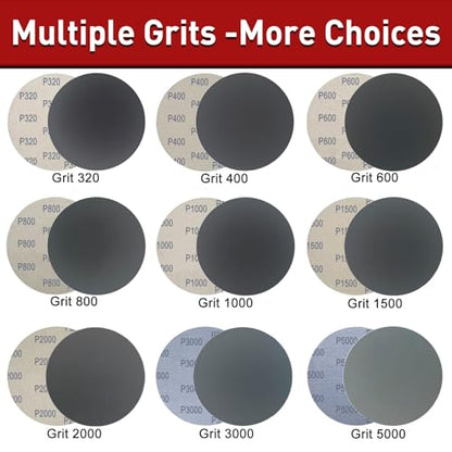 50PCS 6 Inch Wet Dry Sanding Discs,1500 Grit Hook & Loop Sandpaper - style: 1500 Grit