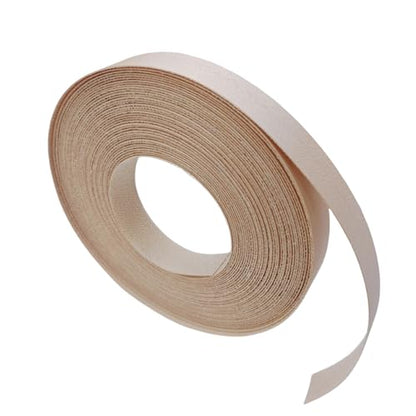 Maple Wood Veneer Edge Banding Tape,7/8 inch ×50ft Preglued Iron On Wood Veneer,Backed with Hot Melt Self Adhesive Strips,Plywood Edgebanding Roll for Shelf Desk Door Edging Restoration - size: 7/8" x50'