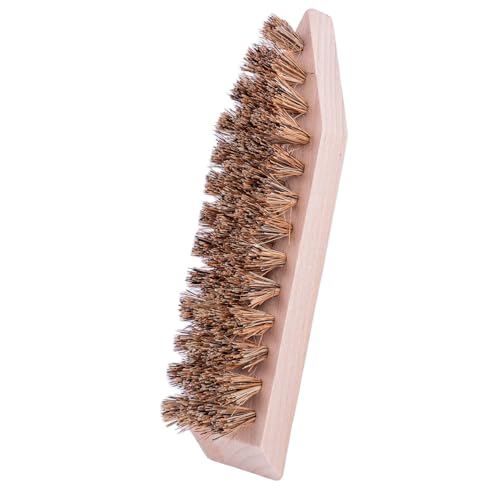 Hardwood Shoe & Boot Sole Brush with Stiff Coco Bristles (Brown) - color: Brown