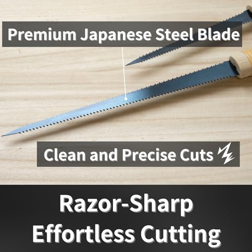 Japanese Pull Saw Woodworking Small Keyhole Saw 7-7/8" Made in JAPAN, Ryoba Double-Edge Handsaw for Wood, Plywood, Drywall, Sheetrock, Gypsum Board, Plasterboard, Wood Handle - color: 7-7/8" Keyhole (Ryoba)
