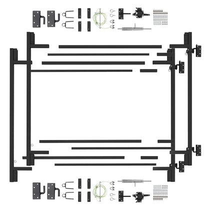 Heavy-Duty Adjustable Fence Gate Kit - 36" to 72" Wide DIY Gate Kit for Wooden Fence Using 1x4 & 2x4 Lumber, Complete Gate Kit for Building Sturdy 4 to 5 Foot Backyard Wood Gates /2 PCS - size: 2 PCS 36-72"