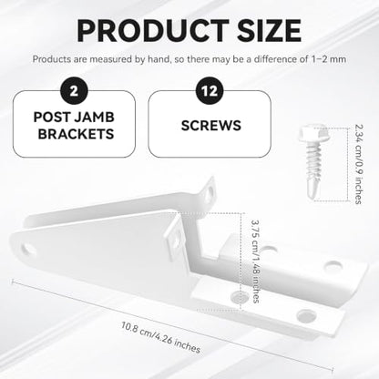 Screen Door Jamb Bracket Aluminum (White) 4.26 Inches, Door Closer Bracket