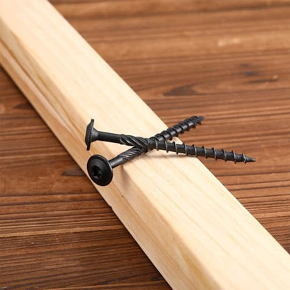 Threlaco 200 Pcs #14 x 3 Inch Wood Screws Structural Lag Screws, Black - color: Black, size: #14 x 3 inch