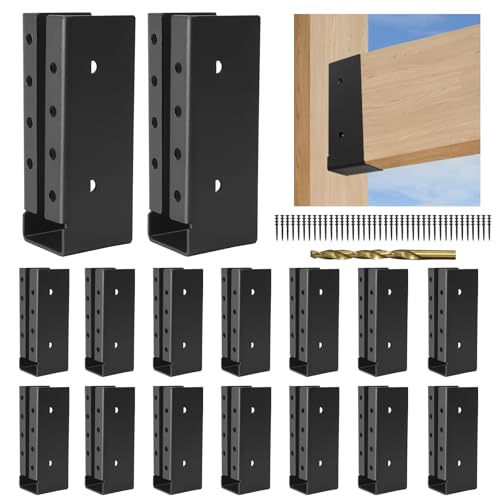 16-Pack 2x6 Joist Hanger Brackets Concealed Flange Lumber Connector - size: 16 PCS, style: 2X6''