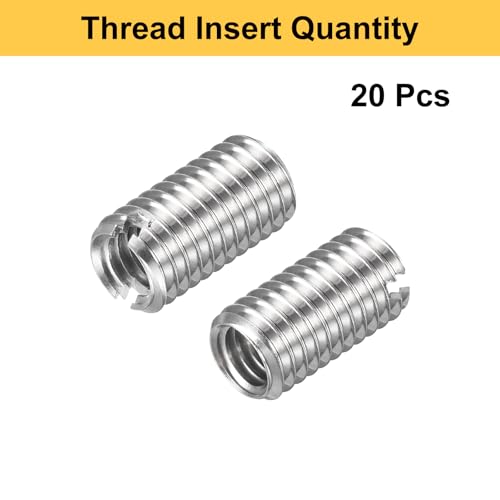 HARFINGTON 20pcs Thread Repair Inserts M8 x 1.25 Male to M6 x 1 Female Thread 15mm Long Stainless Steel Reducing Nuts Metric Self Tapping Sleeves Threaded Reducer Industrial Fasteners - size: M8 x 1.25 Male to M6 x 1 Female x 15mm