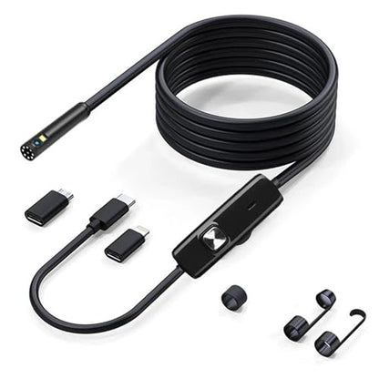 Endoscope Camera with 8LED Light, Dual Lens 1080P HD Inspection Camera - size: 6.5FT/2M