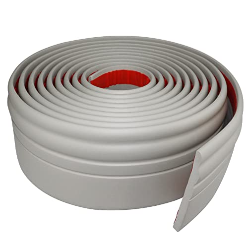 FONUNO Baseboard Molding Trim Peel and Stick Baseboard 4" Wide - color: Gray
