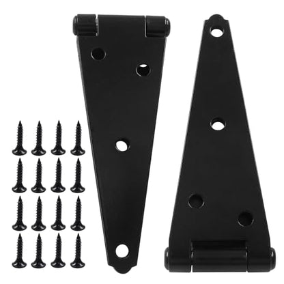 Hordion 2Pcs Strap Hinge Shed Door Hinges, 6 Inch Heavy Duty Gate Hinges - size: 6 Inch, 2Pcs