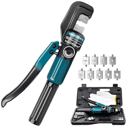Hydraulic Crimping Tool for 1/8"-3/16" Cable Railing Kits, 10-Ton Crimper - color: Silver