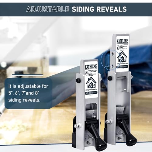Siding Installation Tools, Siding Mounting Kit for Use with 7/16-Inch Wood/LP Sidings, Lap Sidings Gauge with Adjustable Reveals, Aluminum Body, 2 Packs - size: 7/16-Inch Thickness, style: Aluminum Body