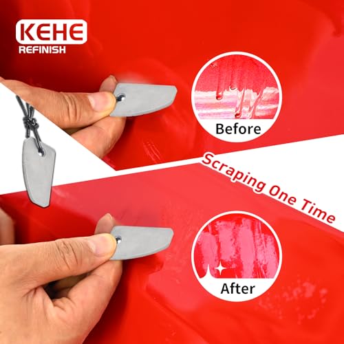 Automobile Spray Paint Point Repair Scraper,Carbide Tungsten Repair Shark Scraper Tool Paint File for Edge Banding, Denibbing, and Spot Repair - color: Shark Scraper