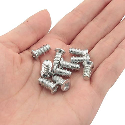 10PCS Replacement Screws Flat Head Flat Tail Panel Fixing Furniture 1/2 Inch Drawer Slide Screws