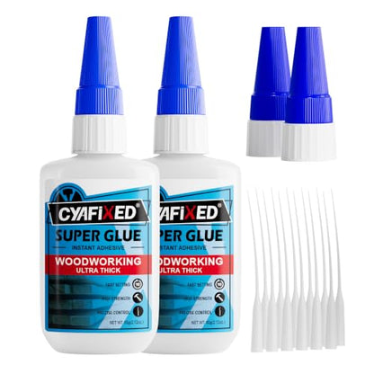 Gap Fill Wood Super Glue 4 oz, Heavy Duty Thick CA Glue for Woodworking - size: 4 oz