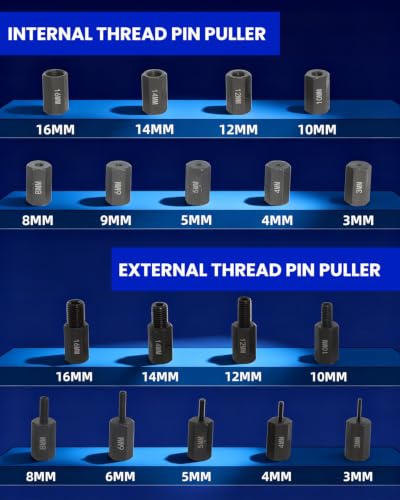 DPTOOL 20pcs Dowel Pin Puller Extractor Tool Slide Hammer Bearing Puller