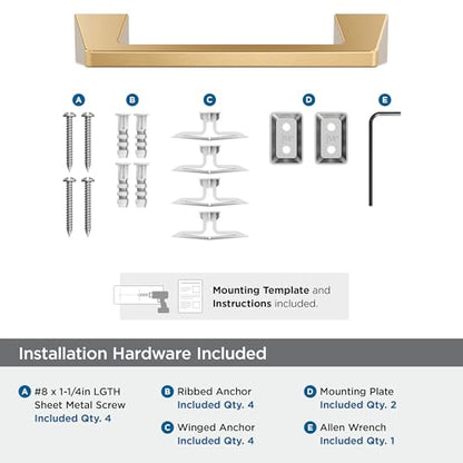 Amerock Blackrock 9" Champagne Bronze Towel Bar - color: Champagne Bronze, size: 9 Inch (229 mm)