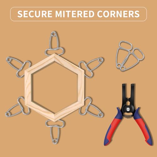 PLANEKO 10PCS Miter Spring Clamps Kit for Wood Trim Picture Frames Molding
