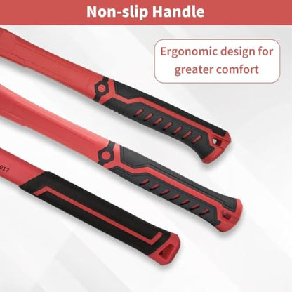 7-Piece Hammer Set with Red/Black Grips for Car, Wood & DIY