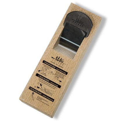 SUIZAN Kanna Japanese Wood Planer 1.7" Double Blade - Hand Block Plane - size: 1.7 inch (42mm) 2-Blade