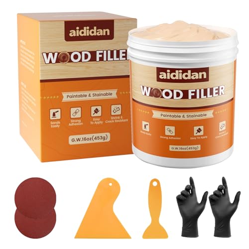 Wood Filler, Wood Putty, Wood Hole Filler, 16 Oz White Oak Wood Repair Kit - color: White Oak
