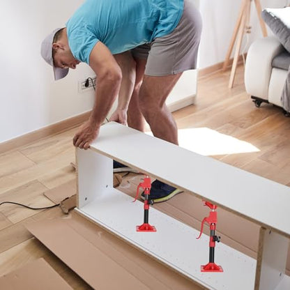 Cabinet Jacks for Installing Cabinets, 11.8" to 23.5" Third Hand Tools Adjustable Support Pole, 3rd Hand Support System for Upper Cabinet Installation, Each 78 LB Capacity, 2 Pack - size: 11.8"-23.5" | 2PC