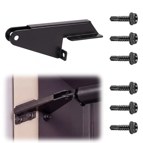 1 Pcs Aluminum Jamb Bracket Door Closer, Black - color: Black