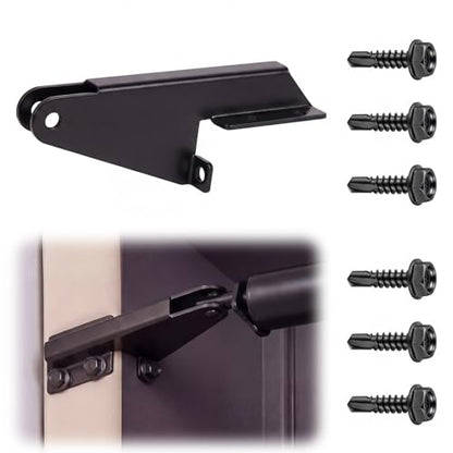 1 Pcs Aluminum Jamb Bracket Door Closer, Black - color: Black