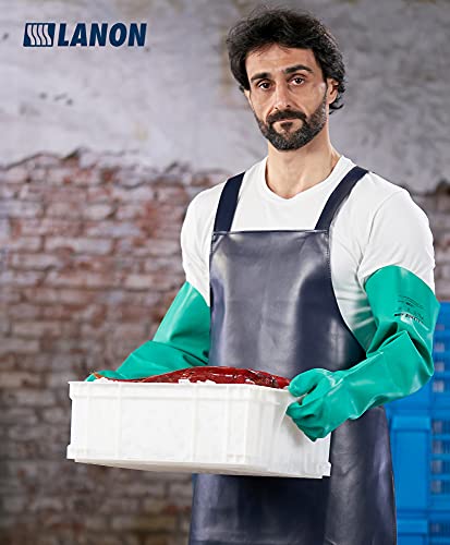 LANON 18" Long Nitrile Chemical Resistant Gloves,Unlined,Green,XLarge (Pack of 2) - size: X-Large (Pack of 2)