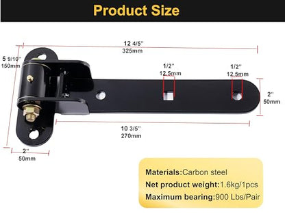 13" Heavy Duty Strap Gate Hinges,900LBS Load Capacity,Thickened Solid Steel - size: Large-R