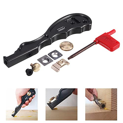 HONGDUI 2-in-1 Carbide Wood Scraper, Aluminum Alloy Woodworking Scraper