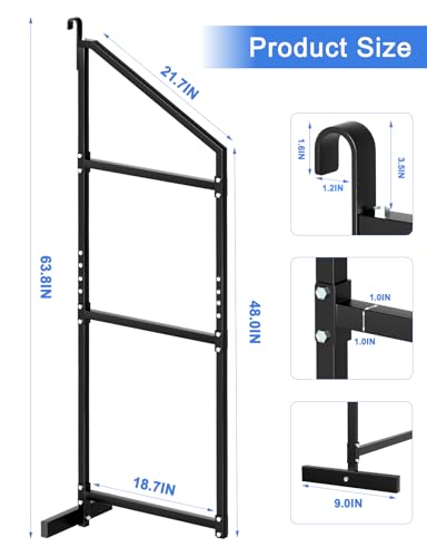 sogiv 4 Pack 3-Tier Shipping Container Shelving Bracket with 64"(H) X 19"(D), Heavy-Duty Powder-Coated Steel Cargo Shelves, Shipping Cargo Shelves Universal for Heavy Duty Trailer Containers - size: 4 PCS