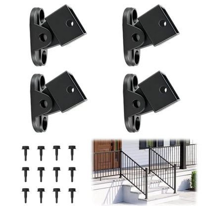 4 Pack Galvanized Steel Deck Railing Brackets, Adjustable 28°-45° - color: The Brackets for Stair