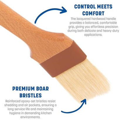 SPARTA Nylon Pastry Brush – 4037000 Pastry Brush for Baking Angled Boar Bristle Brush with Hardwood Handle and Epoxy-Set Bristles for Kitchens, Restaurants or Catering, Food Prep, 2in - size: 2" Wide Brush