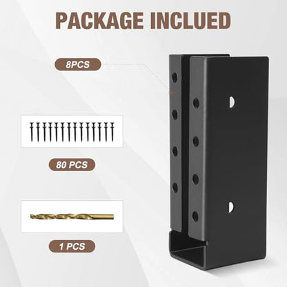 8-Pack 2x6 Heavy Duty Joist Hangers Concealed Flange Beam Support - size: 8 PCS, style: 2X6''