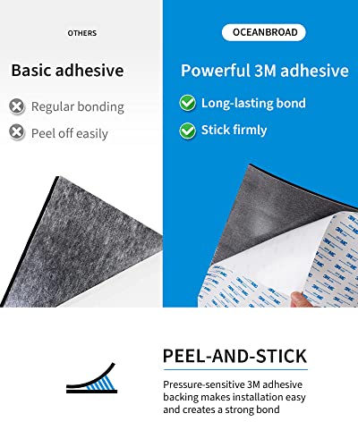 OCEANBROAD Boat Flooring 96''x16.8''/28.8''/36''/45.6'' - color: Dark Gray with Black Seam Lines, size: 96''L x 36''W(2pack-48sqft)