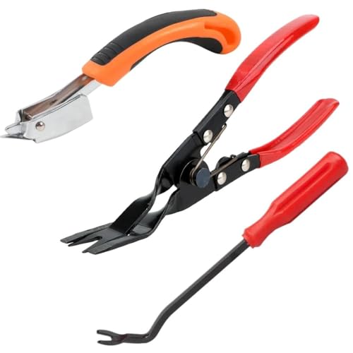 3-in-1 Heavy Duty Staple Remover Set – Professional Upholstery Staple Puller for Carpets, Floors & Furniture – Durable Carbon Steel Stapler Remover with Non-Marring Jaws & Grip