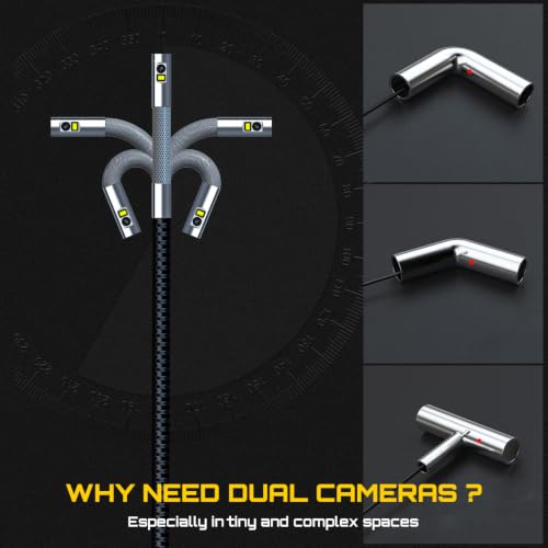DXZtoz Dual-Lens Articulating Borescope for Aircraft Automotive Inspection