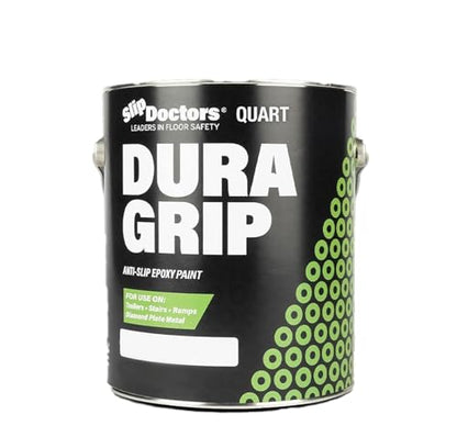 Dura Grip Anti-Slip Paint for Concrete, Wood, Tile and Metal – Non-Skid Coating for Floor, Decking and Ramps – Quart (Brown) - color: Brown