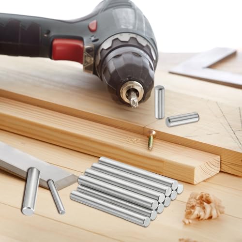 uxcell 10 Pcs 3/16x1-1/2 Dowel Pins, Bearing Steel Cylindrical Dowel Pins Shelf Support Peg Pin Rod Fasten Elements Metal Shelf Pegs - size: 3/16x1-1/2"