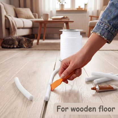 MotiMind Foam Backer Rod for Gap, 1/2 Inch X 25 ft, White, 1 Roll - color: White, size: 1/2 Inch X 25 ft