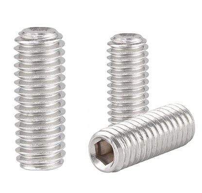 M3-0.5x10mm Hex Socket Set Grub Screws,Headless Cup Point,Flat Point Grub Bolt,Internal Hex Drive,304 Stainless Steel,Headless Concave End,Metric External Thread,for Towel Rack Door Knob,Pack of 50 - size: M3-0.5x10mm(50)
