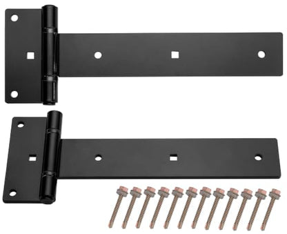 Heavy Duty T Strap Gate Hinges,12 Inch 4mm Thick - 180° Open - size: Middle