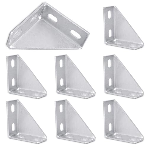 8 Pack 90 Degree Gusseted Fittings, Q235 Carbon Steel for 1-5/8" Channel