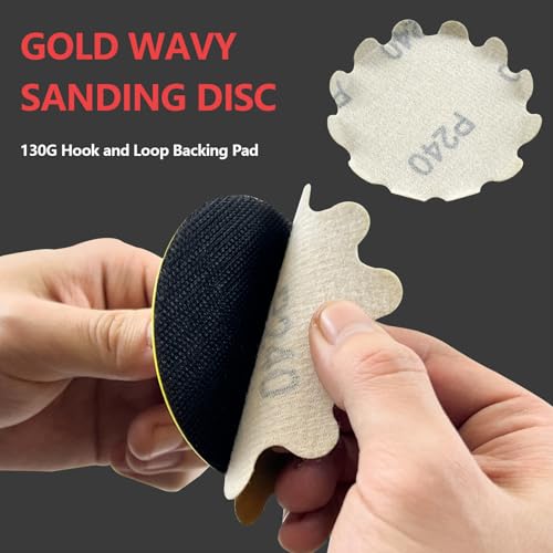 50 PCS 3 Inch Hook and Loop Sanding Discs - Wet/Dry Flex Edge Pads with Grits 60 - Compatible with Sanders & Hand Drills for Metal, Wood, Auto Projects - style: P60